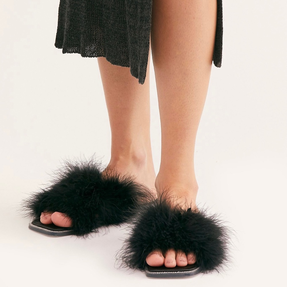 Jeffree Campbell Fuzzy Sandals